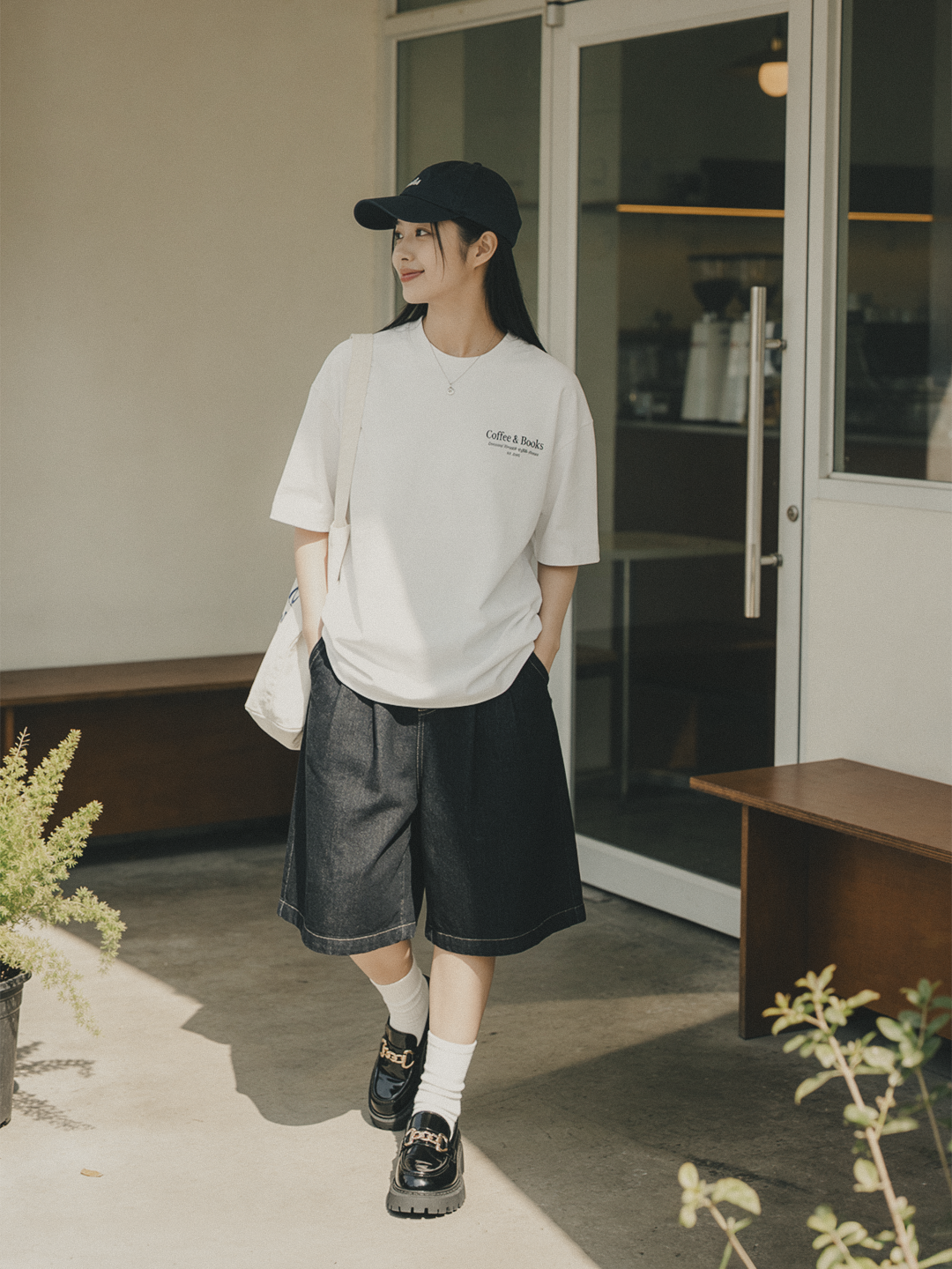 Coffee & Books Oversized Tee