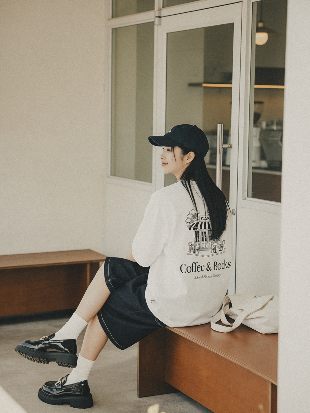 Coffee & Books Oversized Tee