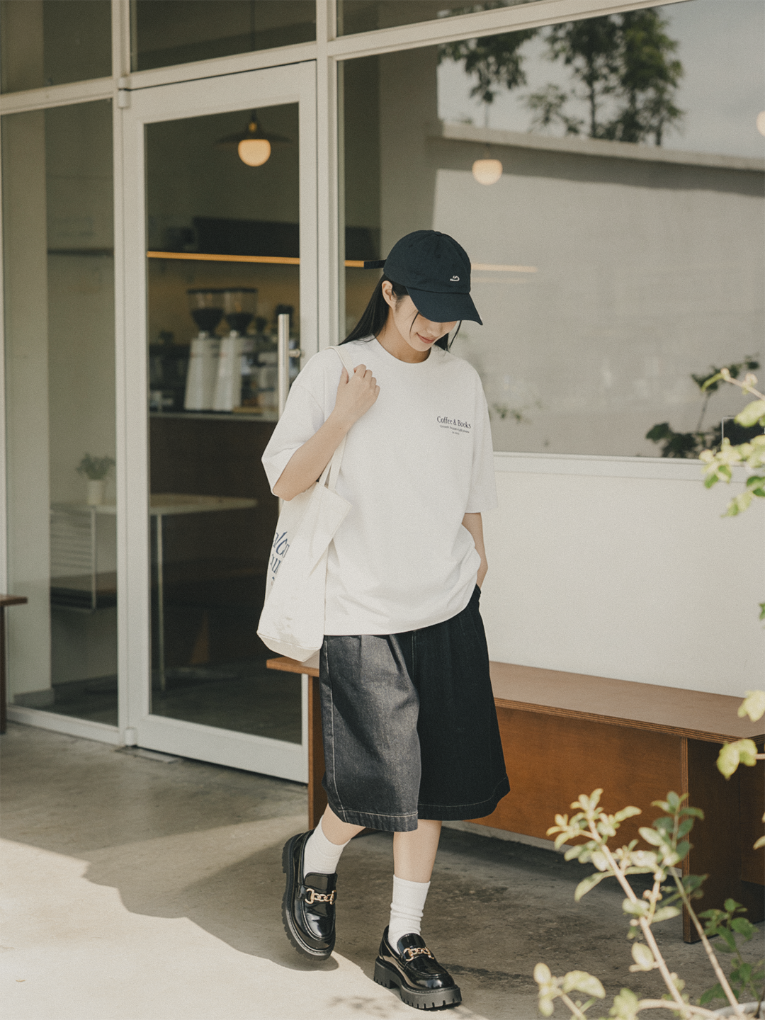 Coffee & Books Oversized Tee
